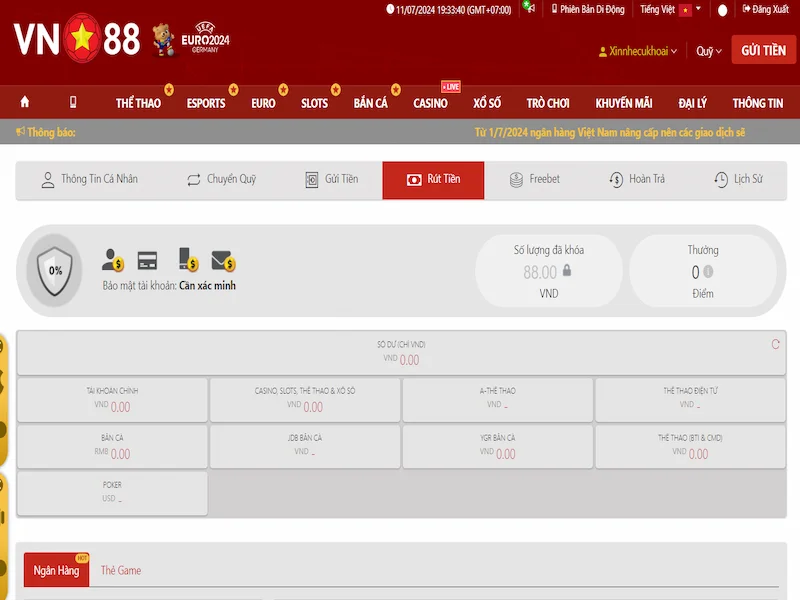 rút tiền vn88